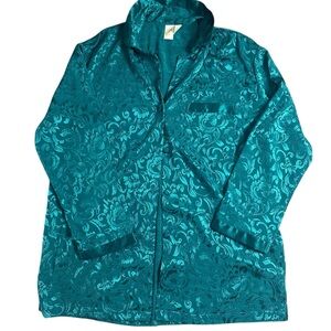 Vintage1980’s Victoria's Secret Teal Floral Top